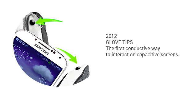 Glove tips the way to interact with gloves on a capacitive screen